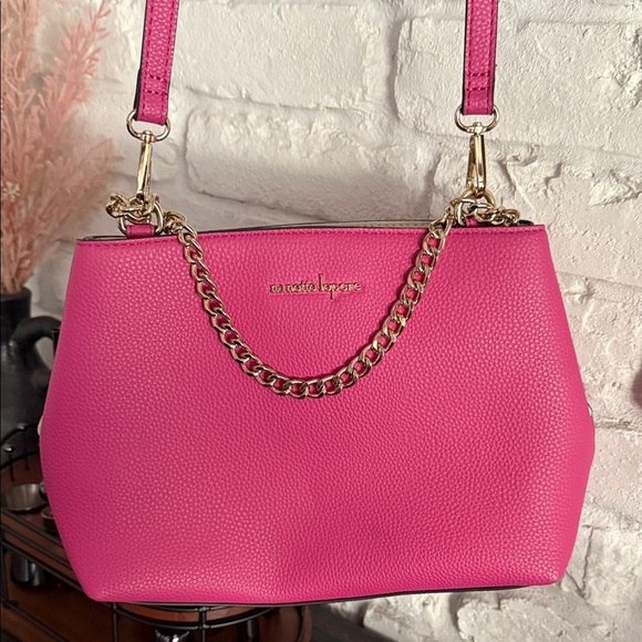 Nanette Lepore Handbags - Nanette Lepore Pink Crossbody Bag with Gold Chain